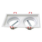 Spot Duplo Recuado Embutir + 2 Led Par20 8w branco quente sis