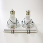 Spot Duplo Recuado Embutir + 2 Led Par20 8w branco quente sis