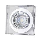 Spot Embutido Cristal Shine Bella Quadrado Cromado e Tranpare