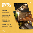 Spot Embutido De Chão Balizador Quadrado Led 1w 3000k