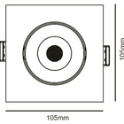 Spot Embutir 7w Quadrado 6500k - Opus (10,5x10,5cm)