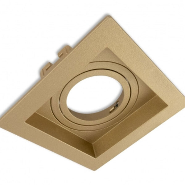 Spot Embutir Ar111 Direcionável Quadrado Recuado Ouro