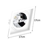 Spot Embutir Ar111 Quadrado Branco Recuado