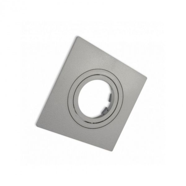 Spot Embutir Ar70 Direcionável Quadrado Plano Prata