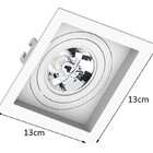 Spot Embutir Ar70 Quadrado Branco Recuado Saveenergy