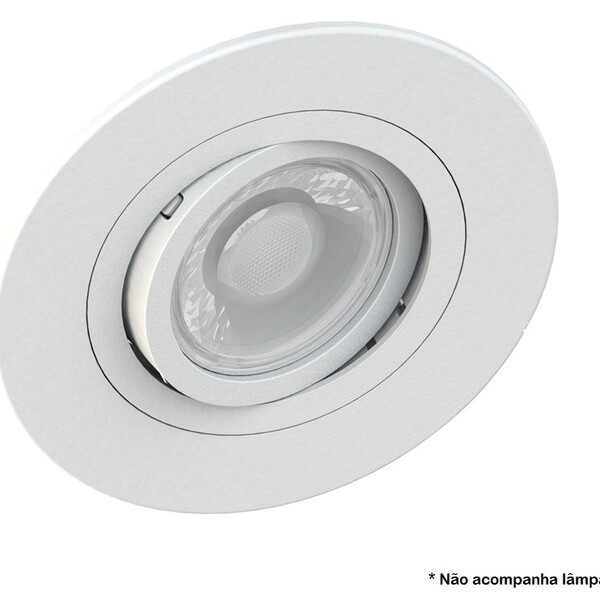 Spot Embutir Ar70 Redondo Branco Face Plana