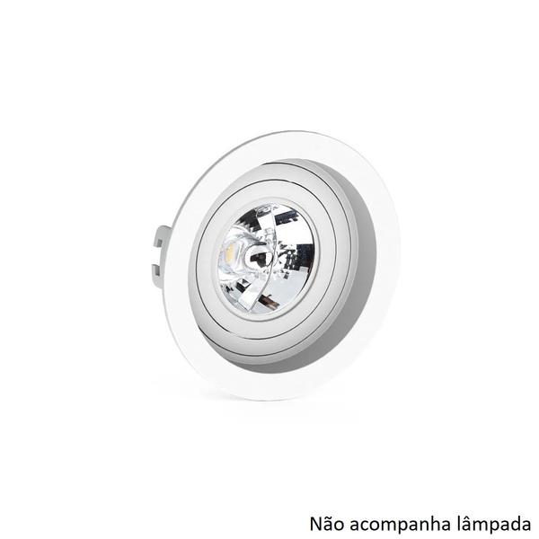 Spot Embutir Ar70 Redondo Branco Recuado - Saveenergy