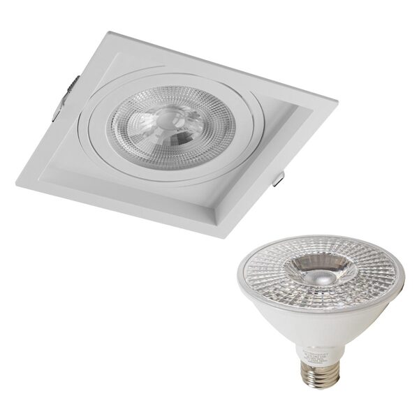 Spot Embutir Click Branco Save Energy + Led Par30 Br. Frio St