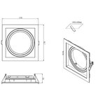 Spot Embutir Conecta Br/ Preto Bellla Click Dl146par30w Abs P