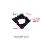 Spot Embutir Conecta Preto Click Abs P/ Ar111 Bella Dl146ar11