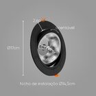 Spot Embutir Conecta Preto Dl152ar111b Bella + Led Ar111 Br Q