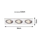 Spot Embutir De Alumínio Ecco 2,5cmx12cmx36cm Bella Iluminação