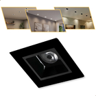 Spot Embutir De Led 2w 3000k 24° Mini Quadrado P/ Teto Preto