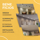 Spot Embutir De Led 2w 3000k 24° Mini Quadrado P/ Teto Preto