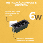 Spot Embutir De Led Luzon 6w 24° Branco/Preto Linear 4000k