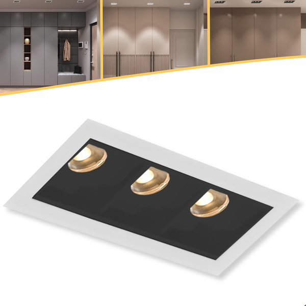 Spot Embutir De Led Luzon 6w 24° Branco/Preto Linear 4000k