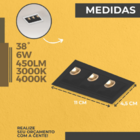 Spot Embutir De Led Luzon 6w 24° Preto Linear 3000k