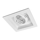 Spot Embutir Dicroica Quadrado Branco Recuado