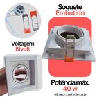 Spot Embutir Dicroica Quadrado Branco Recuado - Opus