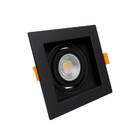 Spot Embutir Dicroica Quadrado Recuado Preto