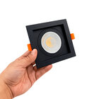 Spot Embutir Dicroica Quadrado Recuado Preto