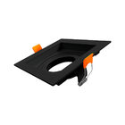 Spot Embutir Dicroica Quadrado Recuado Preto