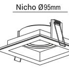 Spot Embutir Dicroica Quadrado Recuado Preto