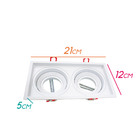 Spot Embutir Duplo Recuado + 2 Led Mr16 5w branco quente sist