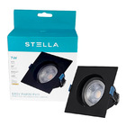 Spot Embutir Easy Par20 Evo Quadrado 7w 3000k 580lm Preto-ste