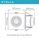 Spot Embutir Easy Par20 Evo Quadrado 7w 4000k 610lm-stella