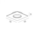 SPOT EMBUTIR LAMPADA MR16 PLANO ORIENTAVEL IL0074 BRANCO QUAD