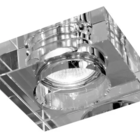 Spot Embutir Led Quadrado Cristal Mr16 Opus + Led 6w 2700k St