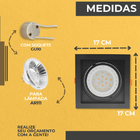 Spot Embutir Led Recuado Quadrado Nordecor Ar111 Gu10 Preto