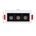 Spot Embutir Led Retangular 6W Luz Amarela Luminatti Branco