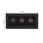 Spot Embutir Led Retangular 6W Luz Amarela Luminatti Preto