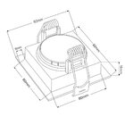 Spot Embutir Loyo Quadrado Preto P/mr16 Ip20 Policarbonato 68