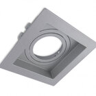 Spot Embutir Mr11 Direcionável Quadrado Recuado Prata