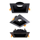 Spot Embutir Mr11 Quadrado Recuado Preto