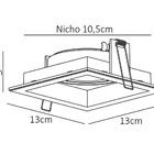 Spot Embutir Par20 Quadrado Branco Recuado - Opus