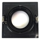 Spot Embutir Par20 Quadrado Preto Face Plana