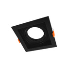 Spot Embutir Par20 Quadrado Recuado Preto