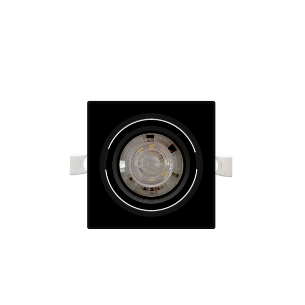 Spot Embutir Quadrado Alltop Led Par20 7w 45º Preto Luz Quent