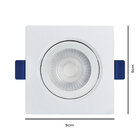 Spot Embutir Quadrado Led Eco 5w 4000k Branco Black+decker