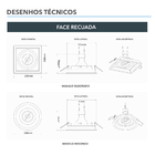 Spot Embutir Quadrado Recuado Ar70 Preto