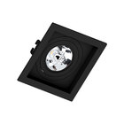 Spot Embutir Quadrado Recuado Ar70 Preto