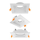 Spot Embutir Quadrado Recuado Branco Para Mini Dicróica