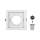 Spot Embutir Quadrado Recuado Branco Para Par20 E27