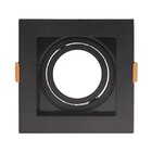 Spot Embutir Recuado Dicróica Mr16 Quadrado Direcionável Preto