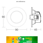 Spot Embutir Redondo Alltop Led Mr16 5w 38º Preto Luz Fria 65