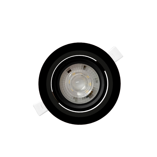 Spot Embutir Redondo Alltop Led Mr16 5w 38º Preto Luz Quente
